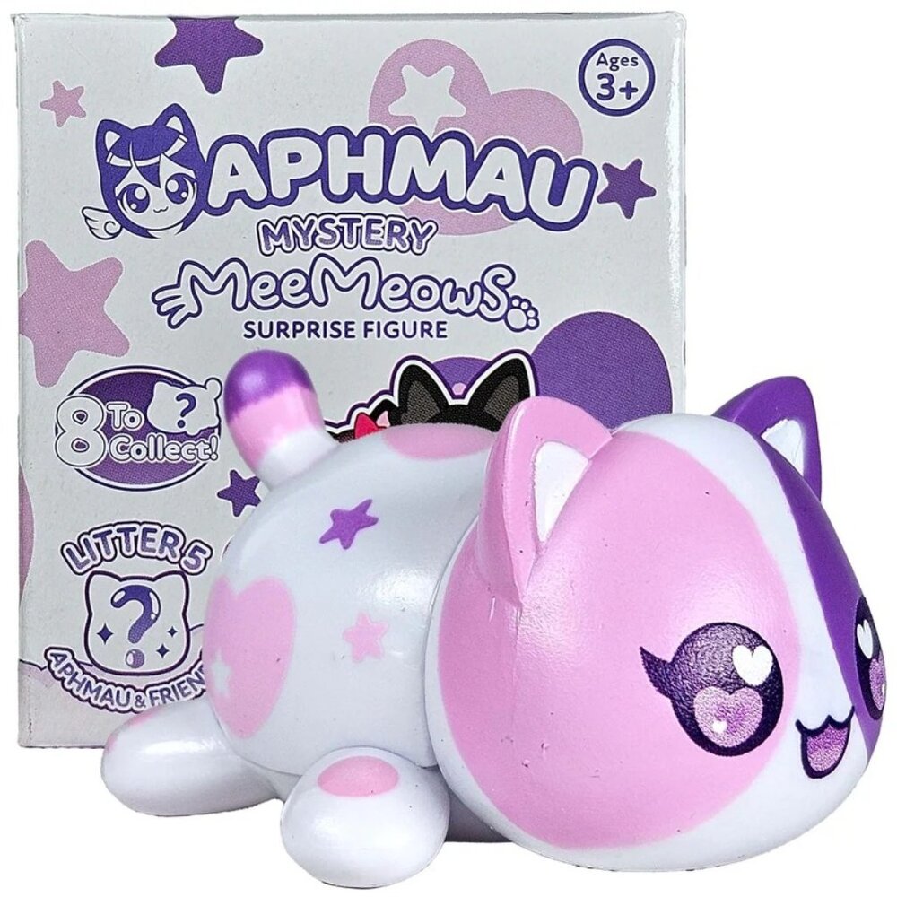 Aphmau Mystery MeeMeows Litter 5 Aphmau Cat Surprise Figure Collectible Pink/Pur